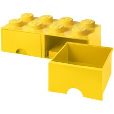 LEGO Schubladenbox STORAGE BRICK DRAWER 8 2 Schübe gelb
