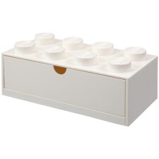 LEGO Schubladenbox DESK DRAWER 8 1 Schub weiß