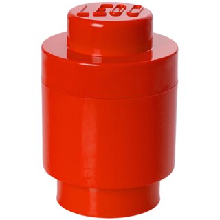 LEGO Aufbewahrungsstein STORAGE BRICK 1 ROUND 950 ml rot