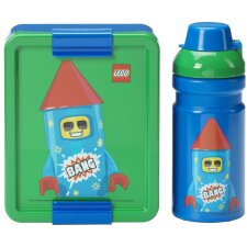 LEGO Trinkflasche + Brotdose LUNCH SET FIREWORK GUY