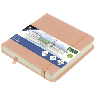 kangaro Skizzenbuch 80 Blatt 120 x 120 mm altrosa