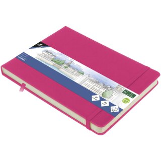 kangaro Skizzenbuch 80 Blatt DIN A5 quer hot pink