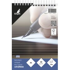 kangaro Spiral-Notizblock DIN A5 liniert 100 Blatt