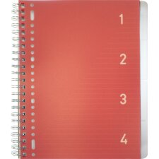 kangaro Collegeblock 4in1 DIN A4 100 Blatt liniert rot