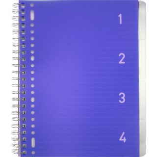 kangaro Collegeblock 4in1 DIN A4 100 Blatt liniert blau