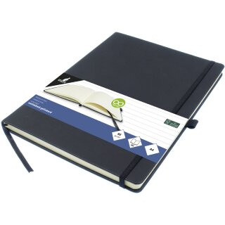 kangaro Notizbuch 96 Blatt DIN A4 liniert schwarz