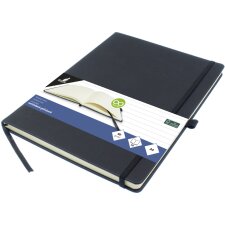 kangaro Notizbuch 96 Blatt DIN A4 liniert schwarz