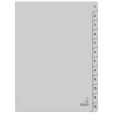 kangaro Karton-Register ECO Zahlen 1-12 DIN A4 12-teilig