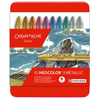 CARAN DACHE Wachsmalstift NEOCOLOR I metallic 10er Etui