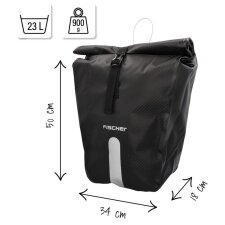 FISCHER Fahrrad-Gepäckträgertasche PLUS Emendo schwarz