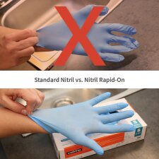 HYGOSTAR Nitril-Handschuh Rapid-On S blau puderfrei 100 Stück