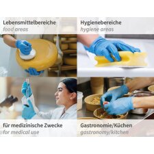 HYGOSTAR Nitril-Handschuh Rapid-On M blau puderfrei 100...
