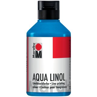 Marabu Aqua-Linoldruckfarbe mittelblau 250 ml