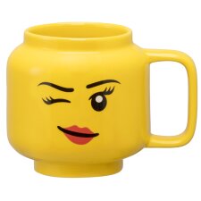 LEGO Kaffeetasse WINKING GIRL 255 ml gelb im Karton aus...