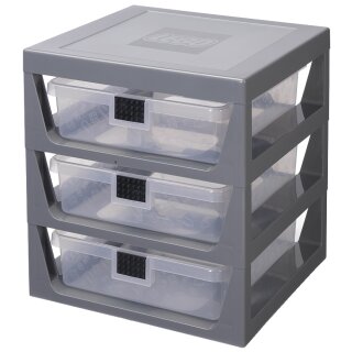 LEGO Schubladenbox 3-DRAWER STORAGE RACK 3 Schübe grau