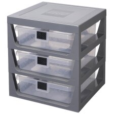 LEGO Schubladenbox 3-DRAWER STORAGE RACK 3 Schübe grau