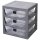 LEGO Schubladenbox 3-DRAWER STORAGE RACK 3 Schübe grau