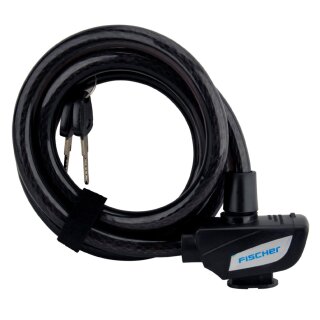 FISCHER Kabel-Fahrradschloss Länge: 1.800 mm schwarz
