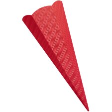 folia Schultüten-Zuschnitt 3D-Wellpappe 6-eckig rot...