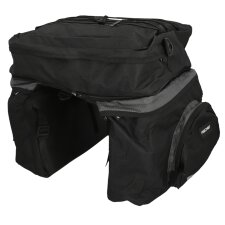 FISCHER Fahrrad-Gepäckträgertasche 3-fach schwarz