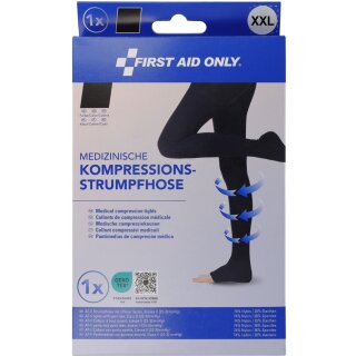 FIRST AID ONLY Kompressions-Strumpfhose XXL schwarz