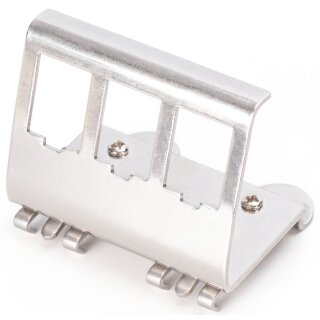 DIGITUS Hutschienenadapter für 3x Keystone Modul Edelstahl