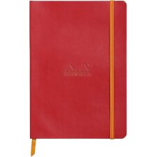 RHODIA Notizbuch RHODIARAMA DIN A5 kariert mohn 80 Blatt