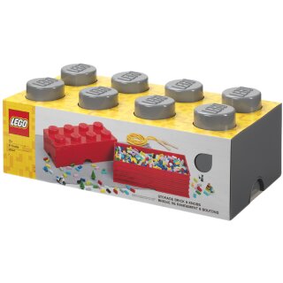 LEGO Aufbewahrungsstein STORAGE BRICK 8 12 Liter grau