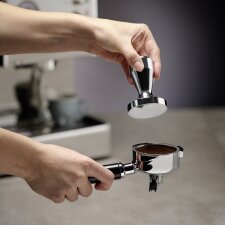 APS Tamper aus Edelstahl Durchmesser: 58 mm silber