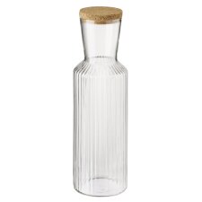 APS Glaskaraffe LINES 1,0 Liter glasklar inkl. Deckel aus...