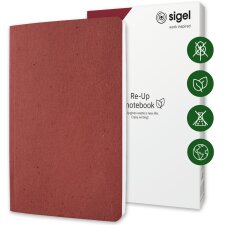 sigel Notizbuch Re-Up DIN A5 kariert rot 50 Blatt