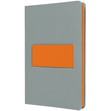 sigel Notizbuch Linescape DIN A5 kariert grau/neonorange