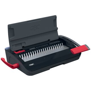 GBC Plastikbindegerät CombBind CB12 schwarz/rot/silber bis DIN A4