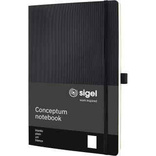 sigel Notizbuch Conceptum DIN A4 blanko schwarz 97 Blatt