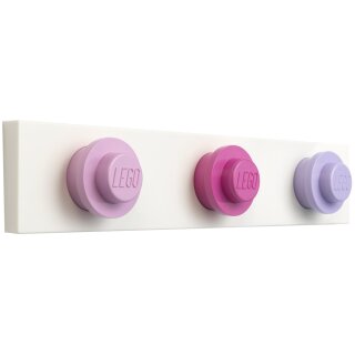 LEGO Wandgarderobe WALL HANGER RACK 3 Haken hellrosa/pink/lavendel