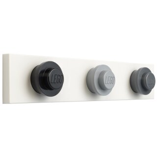 LEGO Wandgarderobe WALL HANGER RACK 3 Haken schwarz/grau/dunkelgrau