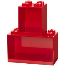 LEGO Bausteinregal-Set BRICK SHELF 2-teilig rot