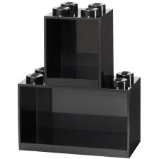 LEGO Bausteinregal-Set BRICK SHELF 2-teilig schwarz