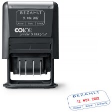 COLOP Datumstempel Printer S260/L2 "BEZAHLT"...