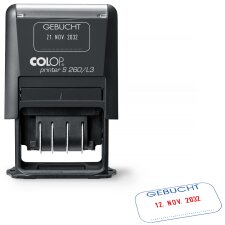 COLOP Datumstempel Printer S260/L3 "GEBUCHT"...