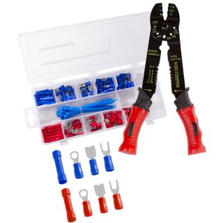LogiLink Crimpzange mit Crimp-Sortiment schwarz / rot
