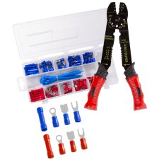 LogiLink Crimpzange mit Crimp-Sortiment schwarz / rot