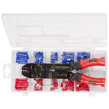 LogiLink Crimpzange mit Crimp-Sortiment schwarz / rot
