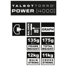 TALBOT torro Squashschläger Power 4000 schwarz / orange