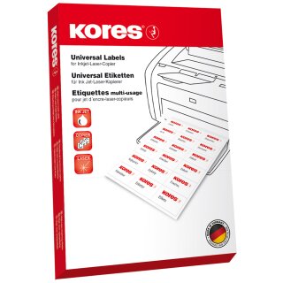 Kores Universal-Etiketten 70 x 33,9 mm weiß 100 Blatt
