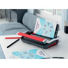 GBC Plastikbindegerät CombBind CB15 schwarz/rot/silber bis DIN A4