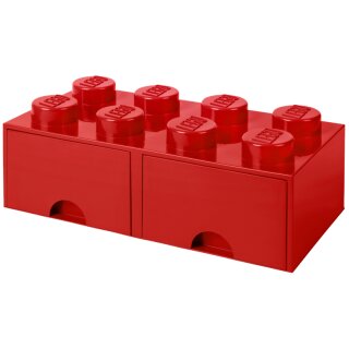 LEGO Schubladenbox STORAGE BRICK DRAWER 8 2 Schübe rot