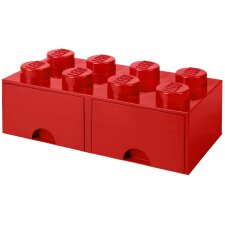 LEGO Schubladenbox STORAGE BRICK DRAWER 8 2 Schübe rot