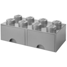 LEGO Schubladenbox STORAGE BRICK DRAWER 8 2 Schübe grau