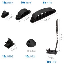LogiLink Kabel-Organisations-Set 128-teilig in Box